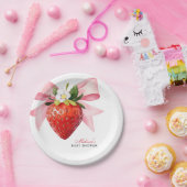 Kokette rosa Erdbeere Baby Shower Pappteller (Party)
