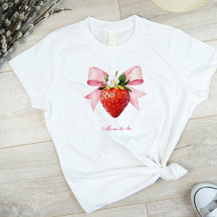 Kokette rosa Erdbeere werdende Mutter T-Shirt
