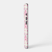 Kokette rosa Kirschenherzen iPhone Hülle (Linke Seite)