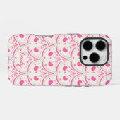 Kokette rosa Kirschenherzen iPhone Hülle (Rückseite (Horizontal))