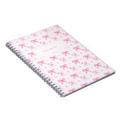 Kokette rosa Schleife Preppy Mädchen Ästhetik Notizblock (Rechte Seite)