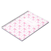 Kokette rosa Schleife Preppy Mädchen Ästhetik Notizblock (Linke Seite)