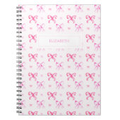 Kokette rosa Schleife Preppy Mädchen Ästhetik Notizblock (Vorderseite)