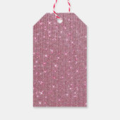 Kokette rosa Schleifen Mädchen Baby-Party Geschenkanhänger (Rückseite)