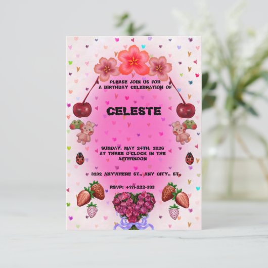 Kokette Save The Date (Stehend Vorderseite)