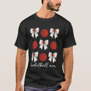 Kokette Schleife Basketball-Mama Basketball-Fans M T-Shirt