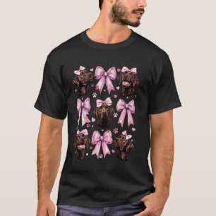 Kokette Schleife Chocolate Lab Chocolate Labrador T-Shirt