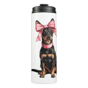 Kokette Schleife Havanese Hundefrau Mädchen Rosa Thermosbecher