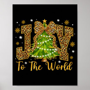 Kokette Schleife Leopard Weihnachtsfreude Für Die Poster