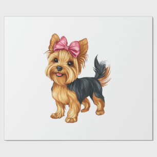 Kokette Schleife Yorkshire Terrier Hund Yorkie Mut Geschenkpapier