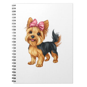Kokette Schleife Yorkshire Terrier Hund Yorkie Mut Notizblock