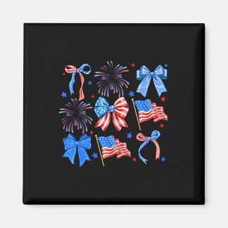 Kokette Schleifen Rot Weiß Blau USA-Flagge 4. Juli Magnet