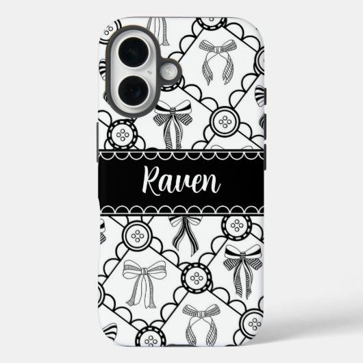 Kokette schwarze Schleife Case-Mate iPhone Hülle (Rückseite)