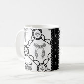 Kokette schwarze Schleife Kaffeetasse (Vorderseite Links)
