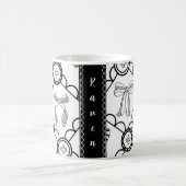 Kokette schwarze Schleife Kaffeetasse (Mittel)
