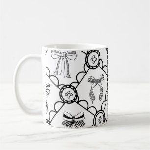 Kokette schwarze Schleife Kaffeetasse