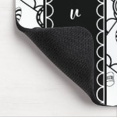 Kokette schwarze Schleife Mousepad (Ecke)