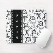 Kokette schwarze Schleife Mousepad (Mit Mouse)