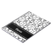 Kokette schwarze Schleife Notizblock (Linke Seite)