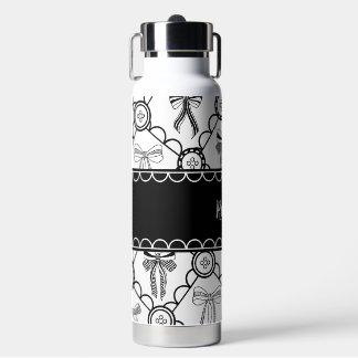Kokette schwarze Schleife Trinkflasche