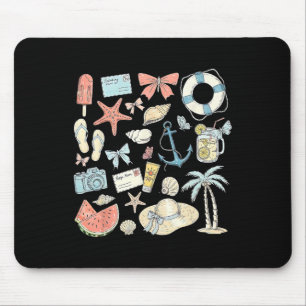 Kokette Sommer-Küstenstrand-Passende Familienferie Mousepad