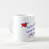 Kokette Spaß Grade Liebe Note Kaffee Tasse (Vorderseite Links)