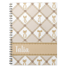 Kokette Tan-Schleife Notizblock