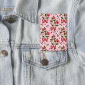 Kokette Tapete mit Blumen-Schleifen-Muster Button (Insitu)