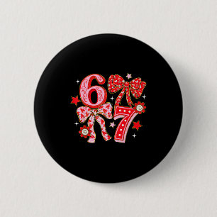 Kokette Valentine 67 Sechs Sieben Bogen Valentinst Button
