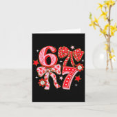 Kokette Valentine 67 Six Seven Schleife Valentinst Karte (Gelbe Blume)