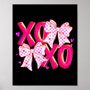 Kokette Valentine Xoxo Lustige Valentins-Schleife  Poster