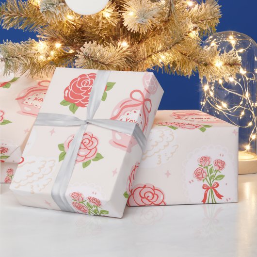 Kokette Valentinstag Geschenkpapier (Feiertage)