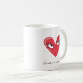 Kokette Valentinstag-Kaffeekochen-Tasse Kaffeetasse (VorderseiteRechts)