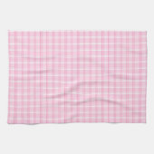 Kokette Weiche Rosa Gingham Geschirrtuch (Horizontal)