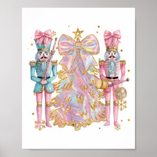 Kokette Weihnachtsbaum Rosa Nussknacker Frauen Kin Poster
