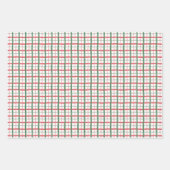 Kokette Weihnachtsbögen Geschenkpapier Rot & Grün Set (Vorderseite 3)