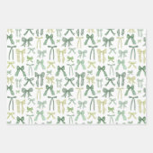 Kokette Weihnachtsbögen Geschenkpapier Rot & Grün Set (Vorderseite 2)