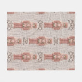 Kokette Weihnachtsnussknacker-Latch-Haken-Garn  Fleecedecke (Vorderseite (Horizontal))