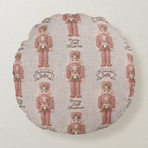 Kokette Weihnachtsnussknacker-Latch-Haken-Garn  Rundes Kissen