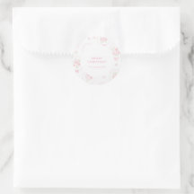Kokette Weihnachtsrose mit Schleife Wasserfarbe 