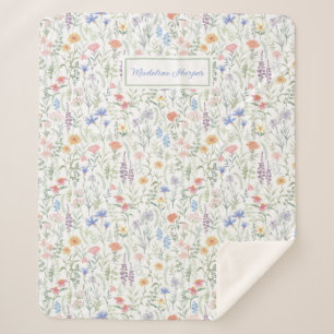 Kokette Wildblumenwiese Personalisiert Sherpadecke