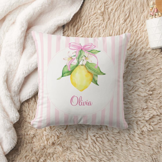 Kokette Zitrone Pink Kissen (Decke)