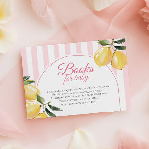 Kokette Zitronen-Baby-Shower-Bücher für Baby Begleitkarte