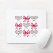 Koketten Bogen Badminton Shuttle Schläger Rosa Ban Mousepad (Mit Mouse)