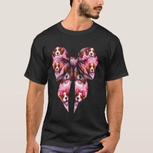 Koketten Bogen Brittany Spaniel Hundemutter Rosa B T-Shirt