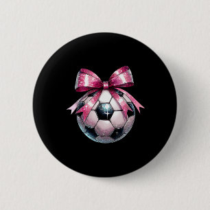 Koketten-Bogen-Fußball-Disco-Byll-Muttertag-Rosa B Button