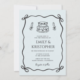 Koketten-Bogen-Hochzeitstorte Einladung