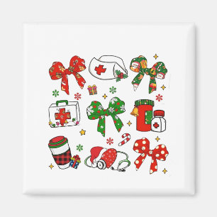 Koketten-Bogen-Krankenschwester-Weihnachten-Pflege Magnet