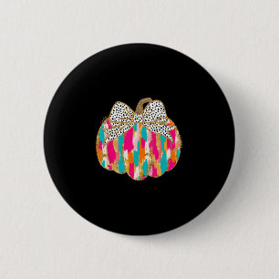 Koketten-Bogen-Kürbis-Saison Herbstlaub Button