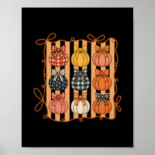 Koketten-Bogen-Kürbis-Saison Herbstlaub Poster